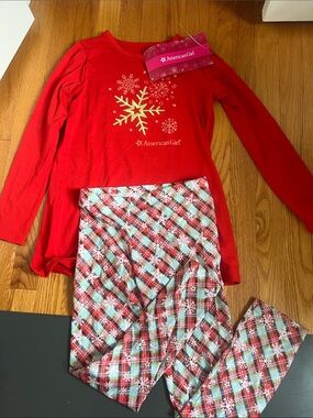 NEW American Girl M (10/12) Holiday Dreams retired Snowflake Pajama Set